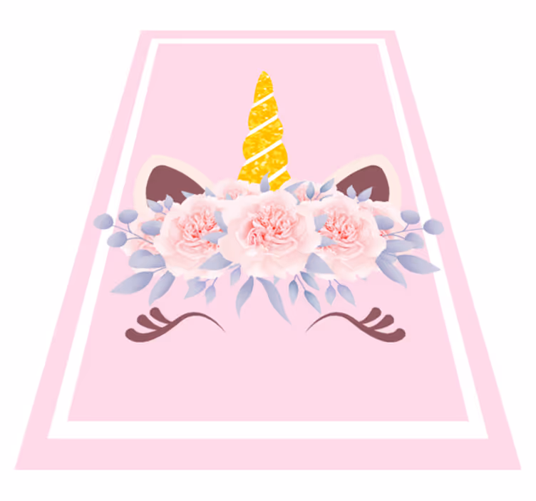 子供 ビニールマット ユニコーンフローラルマジック - TENSTICKERS