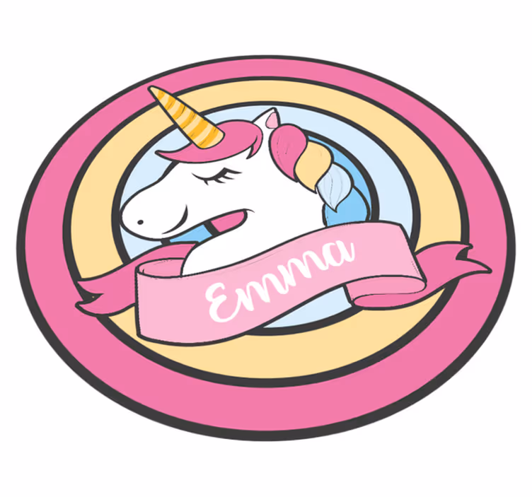 壁画 モアチルドレン バッジにユニコーン名 - TENSTICKERS