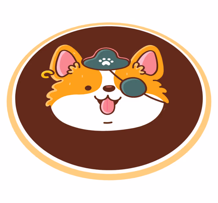 眼帯のある犬動物の敷物 - TENSTICKERS