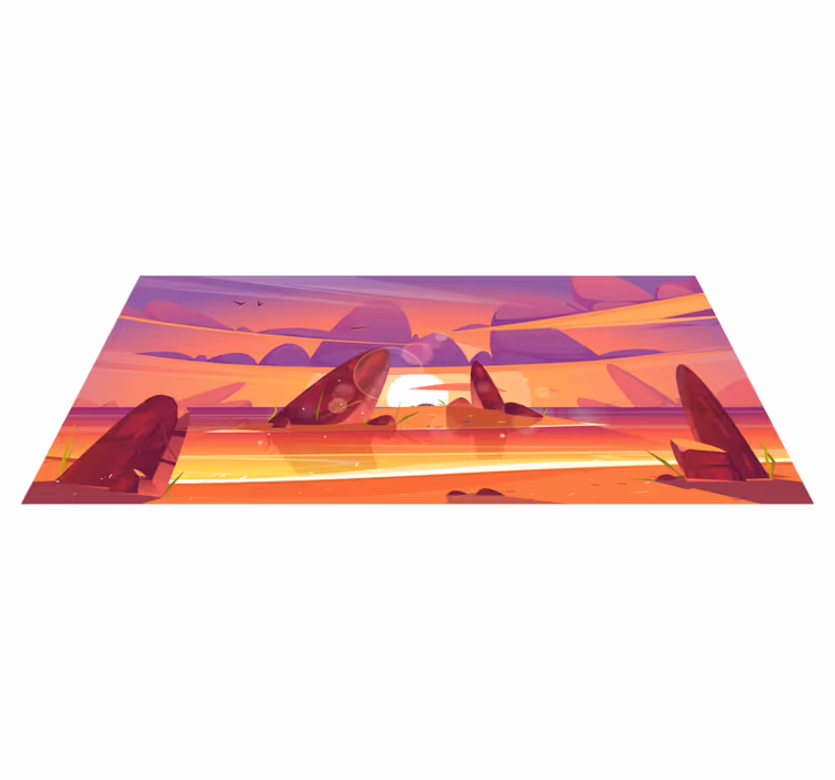 フォトミュラルネイチャー夕焼けのデザートビュー - TENSTICKERS