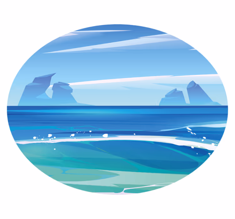 フォトミュラルネイチャー海の静けさ - TENSTICKERS