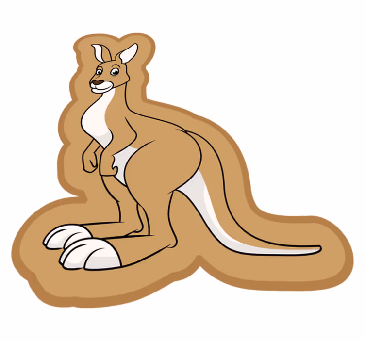 保育園 ビニールマット カンガルーキャラクター - TENSTICKERS