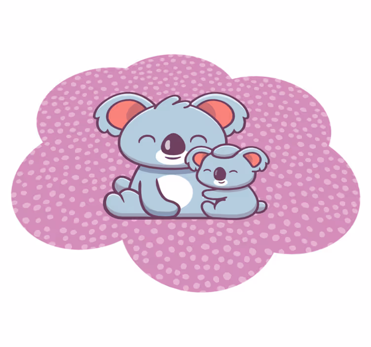 子供 ビニールマット コアラファミリーデザイン - TENSTICKERS