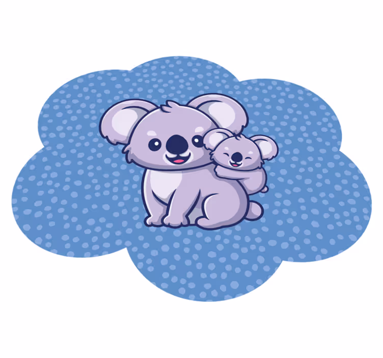 子供 ビニールマット かわいいコアラのペア - TENSTICKERS