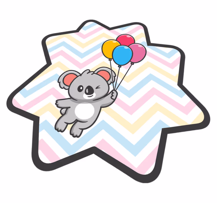 子供 ビニールマット プレイフルコアラバルーン - TENSTICKERS