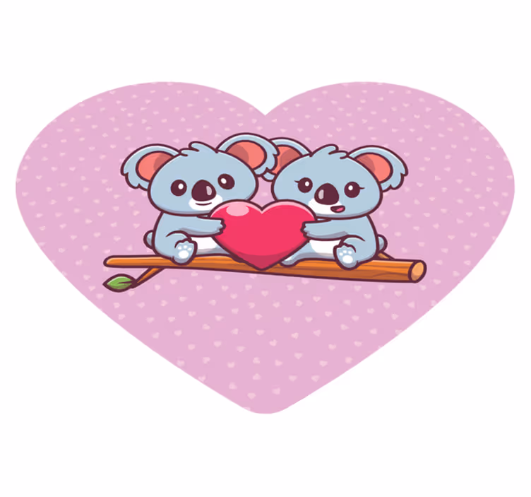 子供 ビニールマット 愛らしいコアラが抱きしめる - TENSTICKERS