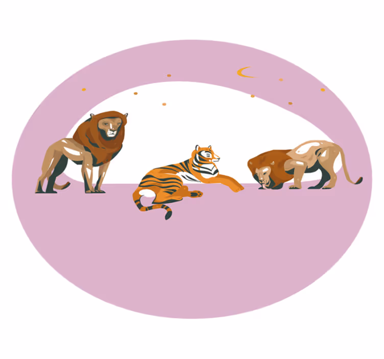 動物 ビニールマット サファリの野生動物 - TENSTICKERS