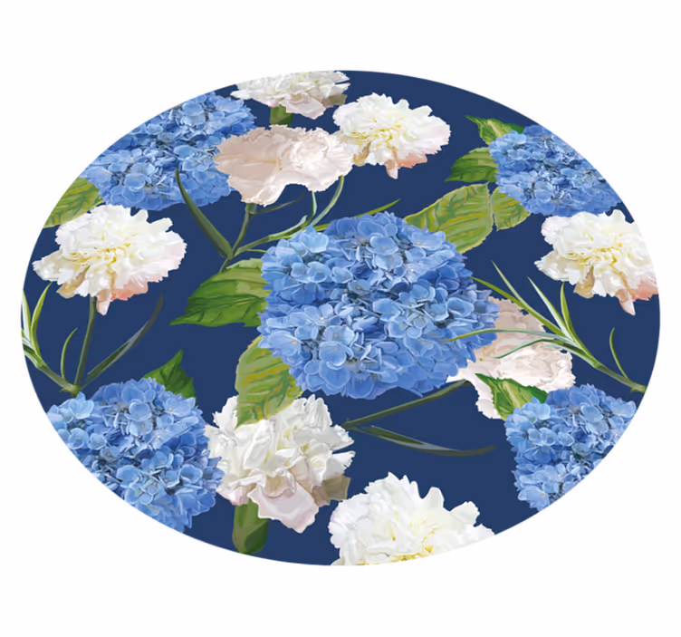 花と植物の壁画あじさい柄 - TENSTICKERS