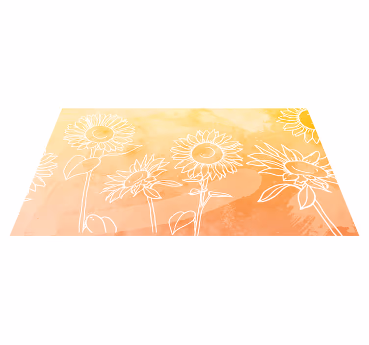 花と植物の壁画ひまわりの花デザイン - TENSTICKERS