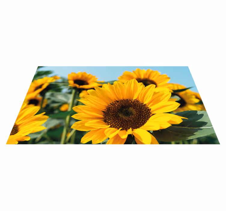 花と植物の壁画明るいひまわりデザイン - TENSTICKERS