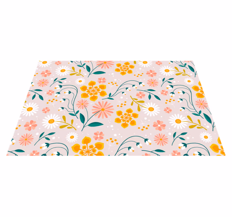 花と植物の壁画デイジーフィールドデザイン - TENSTICKERS