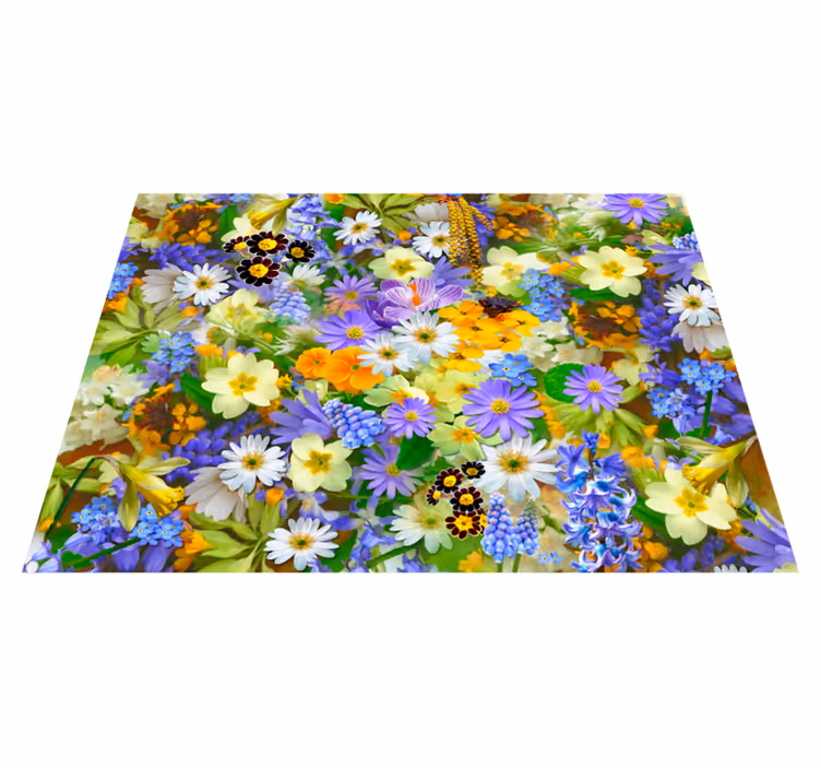 花と植物の壁画生き生きとした花のコンセプト - TENSTICKERS