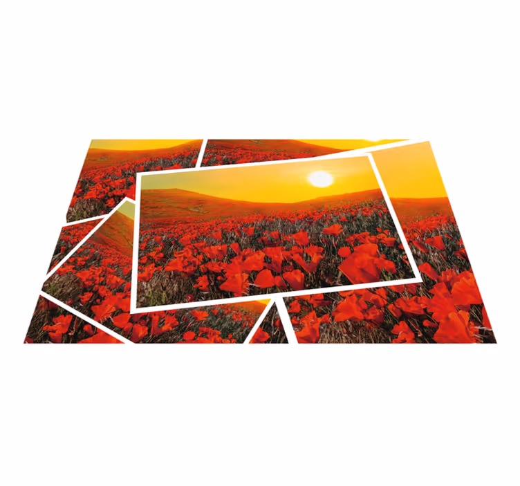 フォトミュラルネイチャー鮮やかな花畑 - TENSTICKERS
