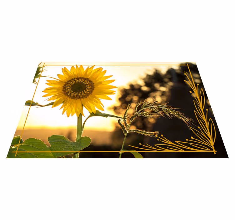 花と植物の壁画ひまわりの花 - TENSTICKERS