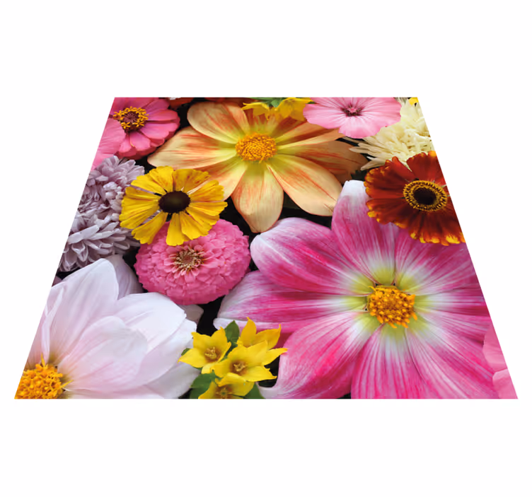 花と植物の壁画美しいリアルなアレンジメント - TENSTICKERS