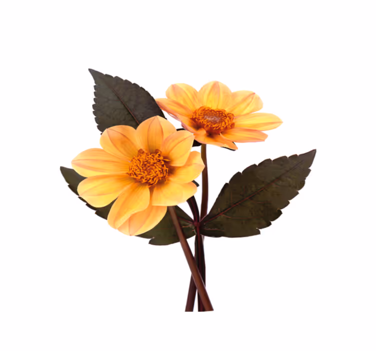 花と植物の壁画 生き生きとした花の構図 - TENSTICKERS