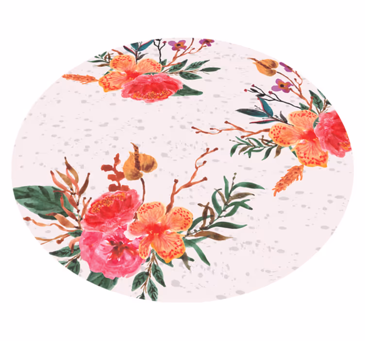 花と植物の壁画　シャクヤクとラン - TENSTICKERS