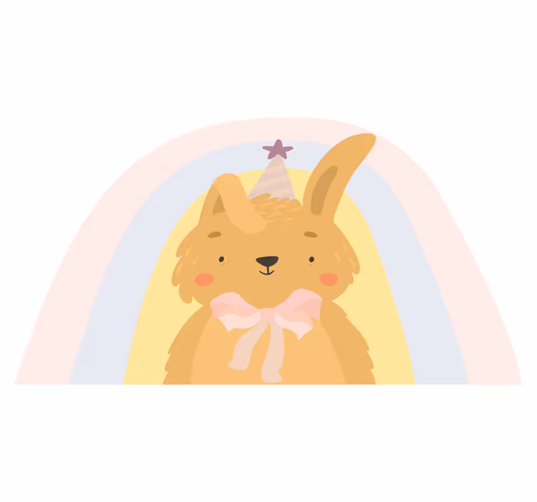 子供 ビニールマット かわいいウサギのアート - TENSTICKERS