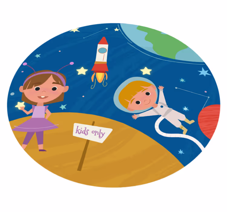 ゲーム ビニールマット 宇宙冒険の楽しさ - TENSTICKERS