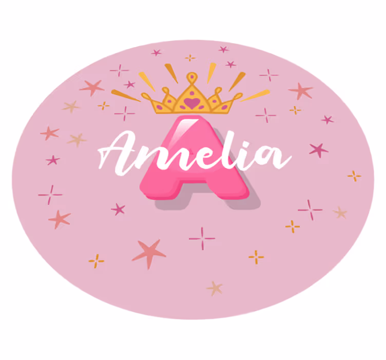 壁画 モアチルドレン プリンセス 名前入り - TENSTICKERS