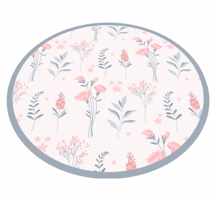 花と植物の壁画 優雅に咲く模様 - TENSTICKERS