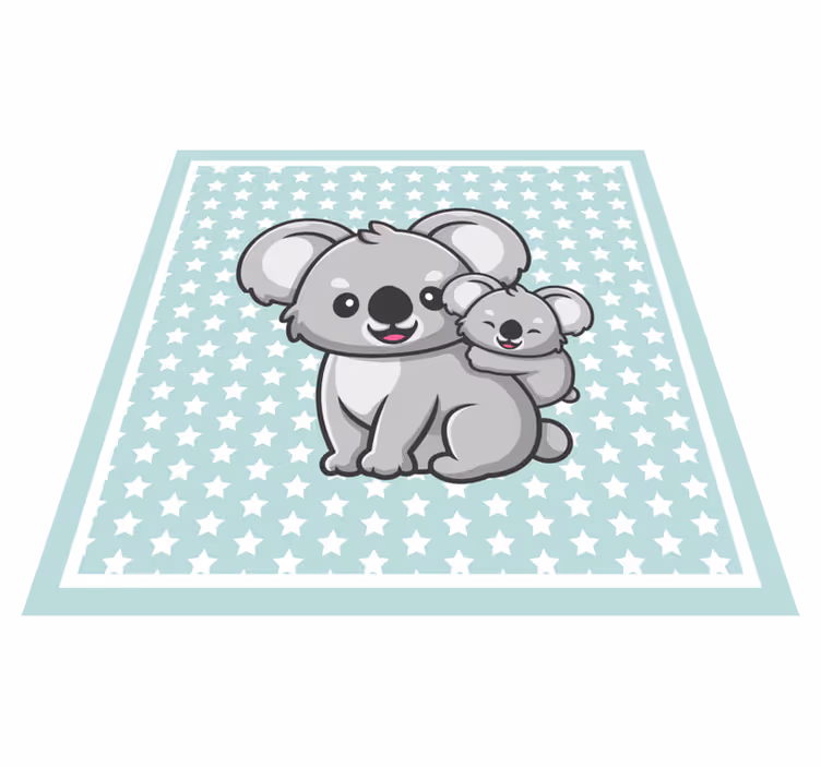 子供 ビニールマット ママと赤ちゃんのコアラ - TENSTICKERS