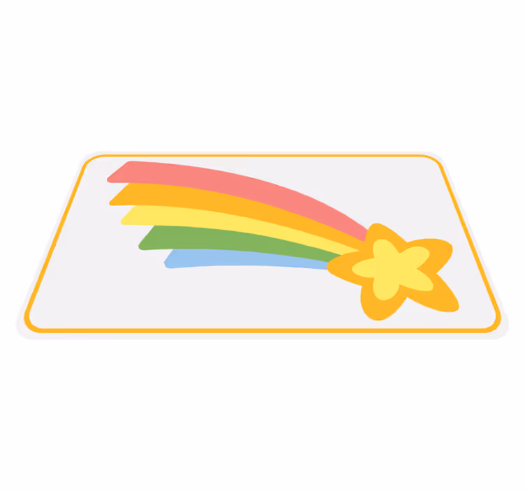 子供 ビニールマット 虹の星モチーフ - TENSTICKERS