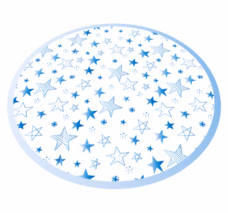 保育園 ビニールマット 星の青い模様 - TENSTICKERS