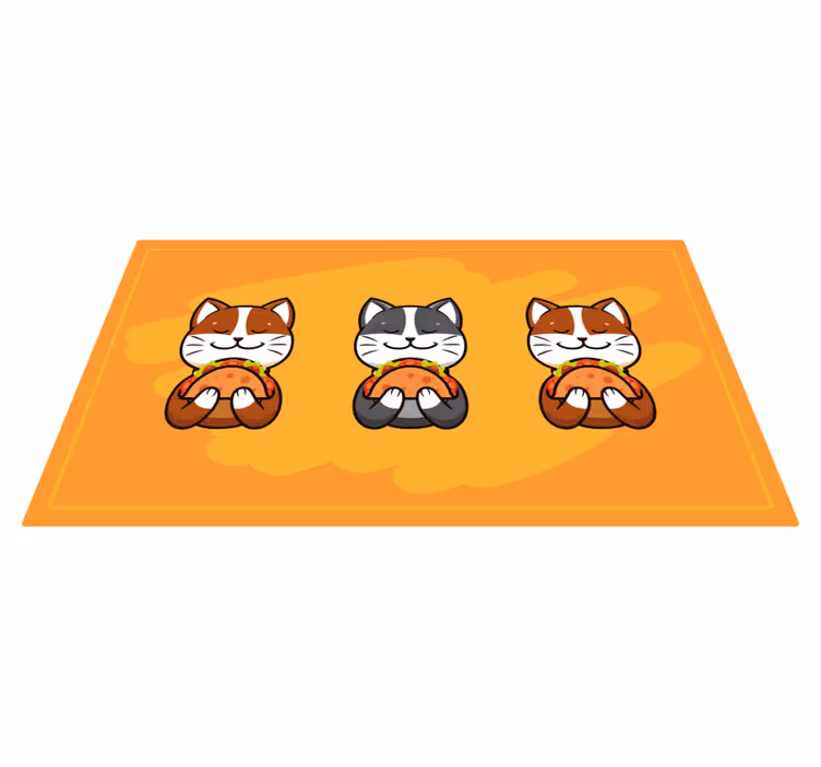 壁画 モアチルドレン 幸せな猫のトリオ - TENSTICKERS