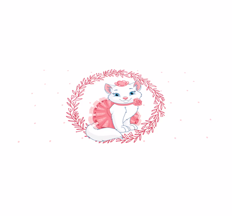 子供 ビニールマット 魅力的な猫のイラスト - TENSTICKERS