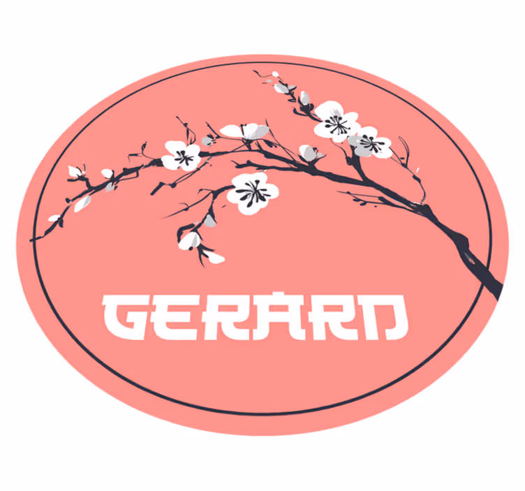 桜の優雅さ ビニールマット - TENSTICKERS