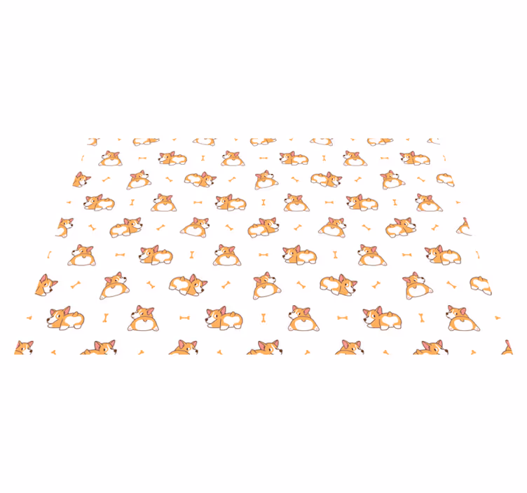 子供 ビニールマット コーギーキャラクター付き - TENSTICKERS