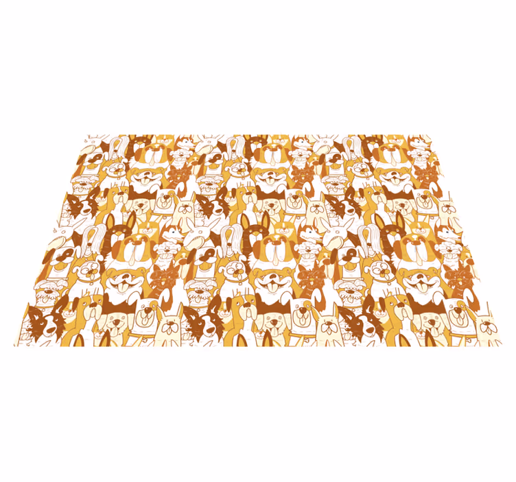動物 ビニールマット 茶色いペットの顔 - TENSTICKERS