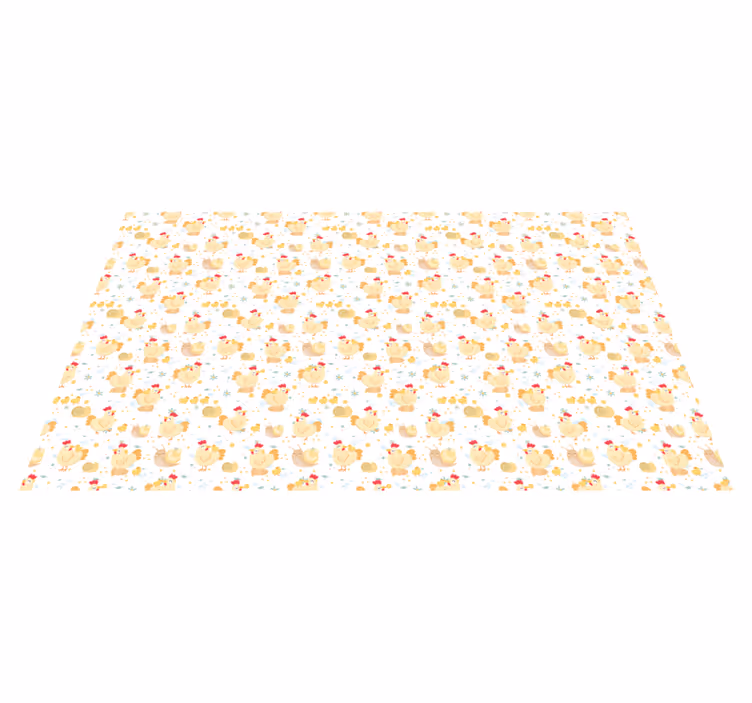 子供 ビニールマット かわいいひよこモチーフ - TENSTICKERS