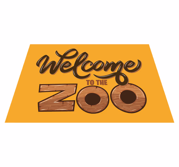 名前 ビニールマット 動物園へようこそ - TENSTICKERS