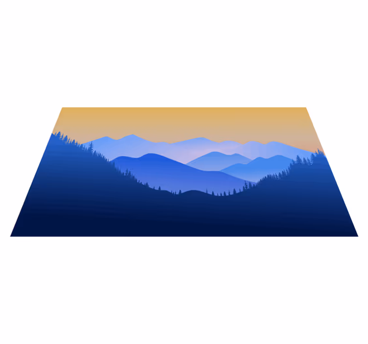 フォトミュラルネイチャー山々の地平線 - TENSTICKERS