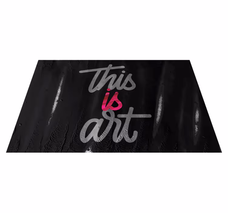 フレーズ ビニールマット これはアートです - TENSTICKERS
