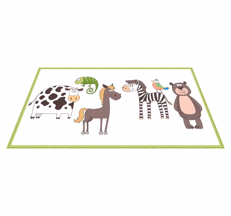 子供 ビニールマット 可愛い動物たち - TENSTICKERS