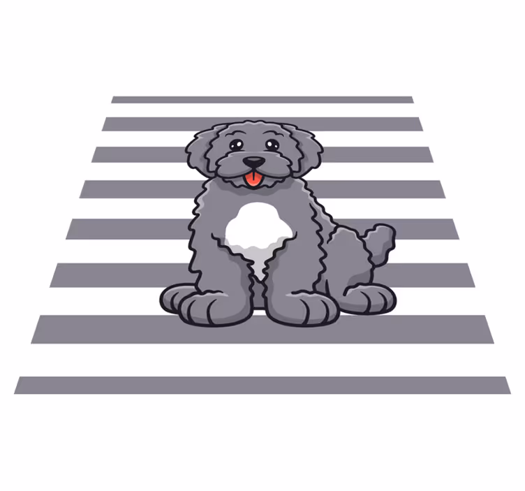 動物 ビニールマット 可愛い犬のイラスト - TENSTICKERS