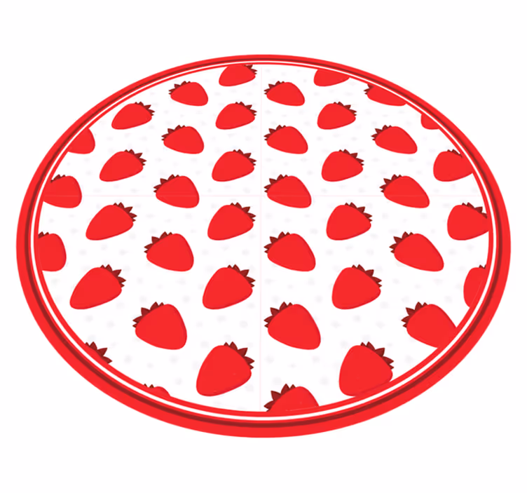 動物 ビニールマット いちご柄 - TENSTICKERS