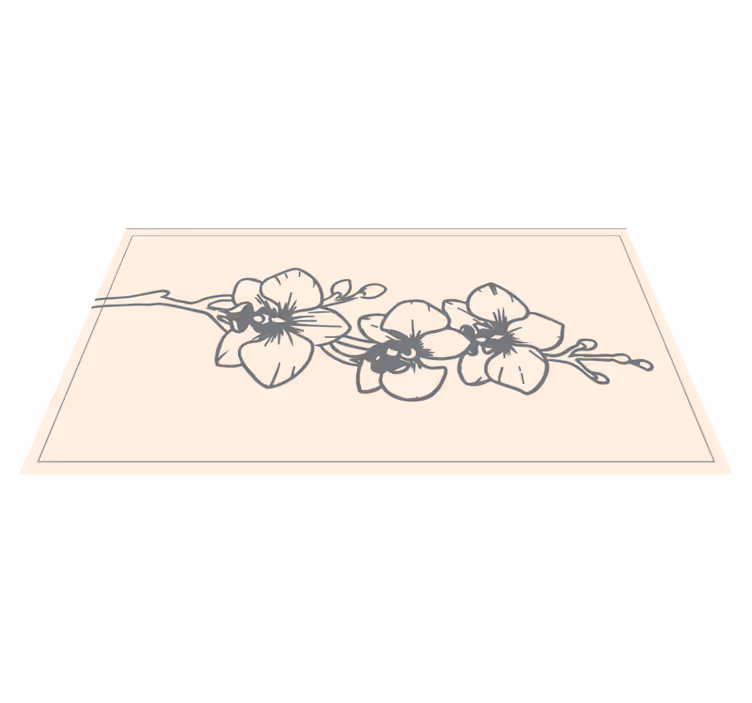 花と植物の壁画優雅な蘭 - TENSTICKERS