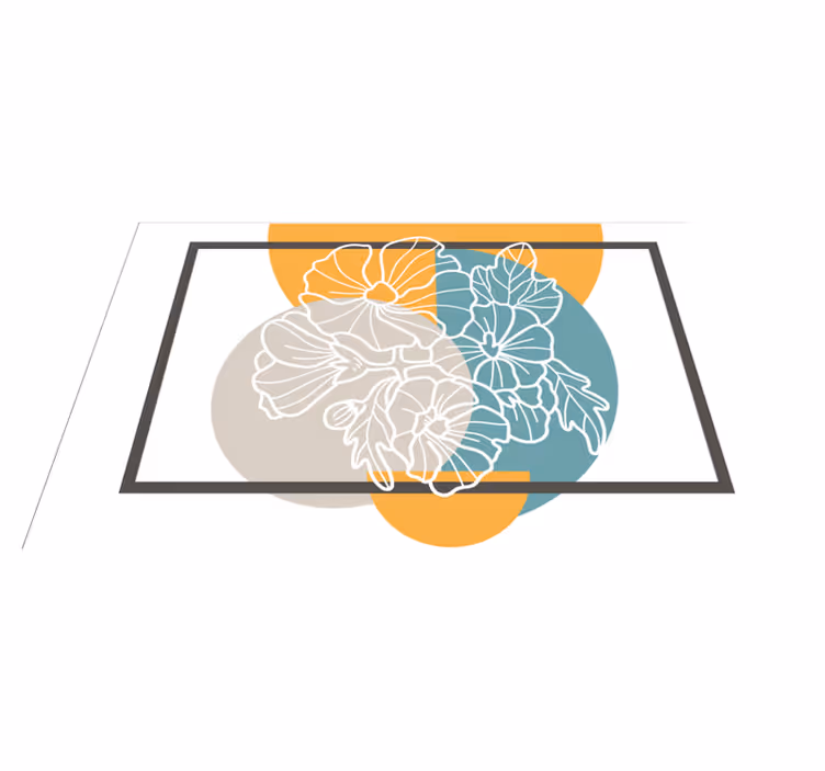 花と植物の壁画現代的な花のアクセント - TENSTICKERS
