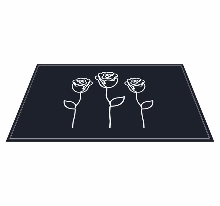 花と植物の壁画植物スケッチ表現 - TENSTICKERS