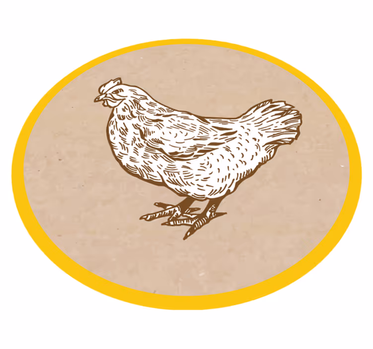 動物 ビニールマット 鶏のイラスト - TENSTICKERS