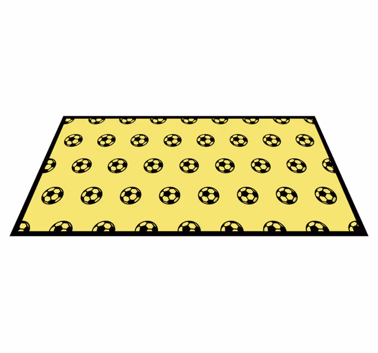 ゲーム ビニールマット 黄色のサッカー柄 - TENSTICKERS
