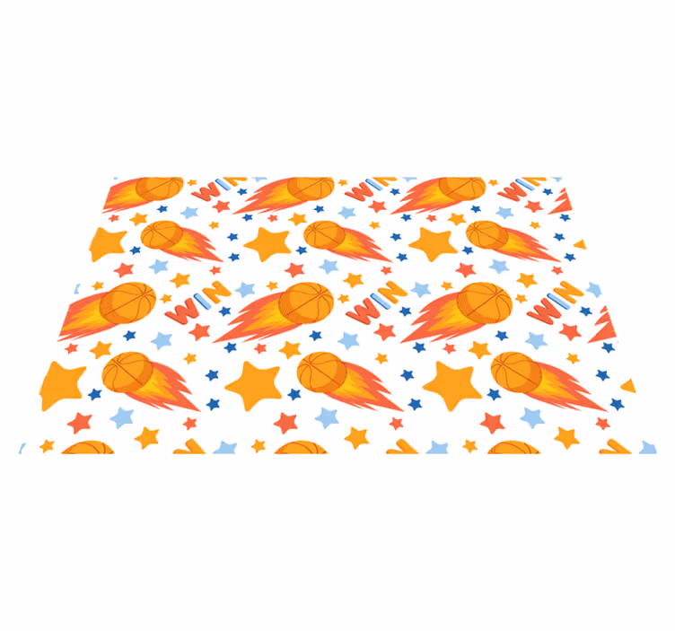 ゲーム ビニールマット スポーティな星のデザイン - TENSTICKERS