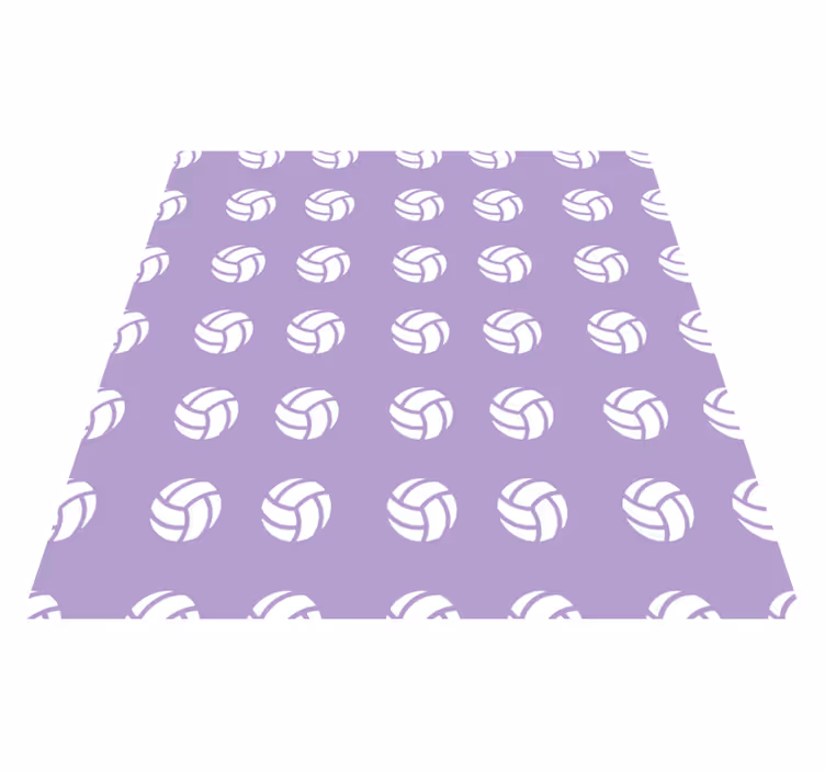ゲーム ビニールマット パープルバレーボール柄 - TENSTICKERS