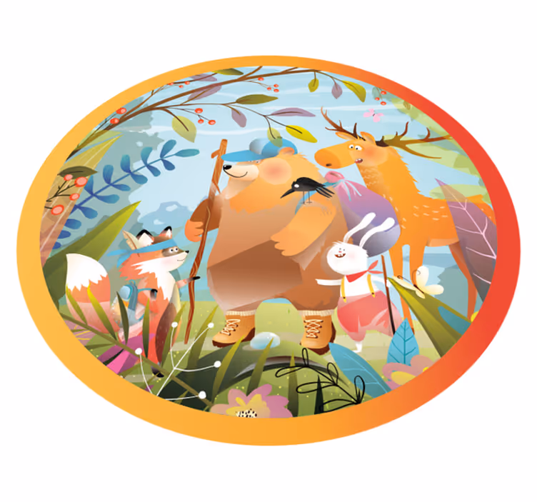 子供 ビニールマット 森の仲間たちの集い - TENSTICKERS