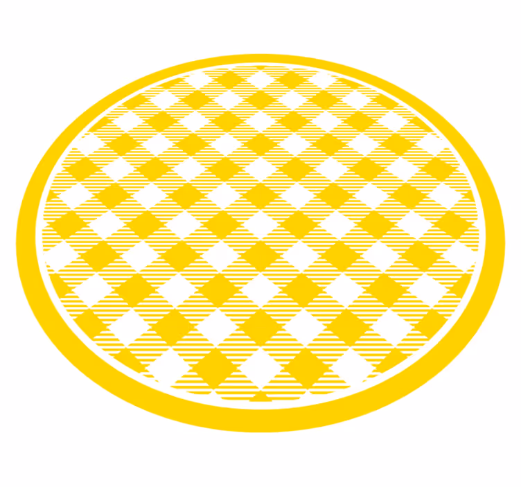 円形 ビニールマット イエローダイヤモンドエンブレム - TENSTICKERS