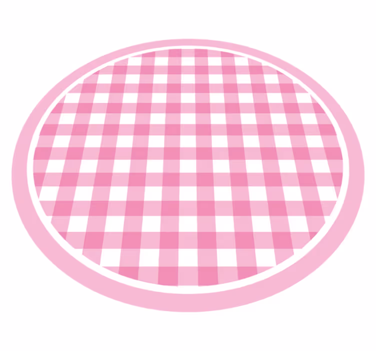壁画 モアチルドレン ピンクのチェック柄 - TENSTICKERS